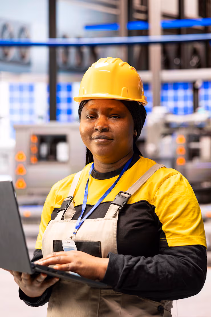 technician reviews industry 40 production line performance 482257 126019